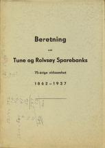 Tune og Rolvsøy Sparebank 75år