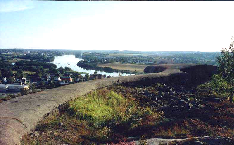 Utsikten fra Greåker fort. Foto Erling Bakken