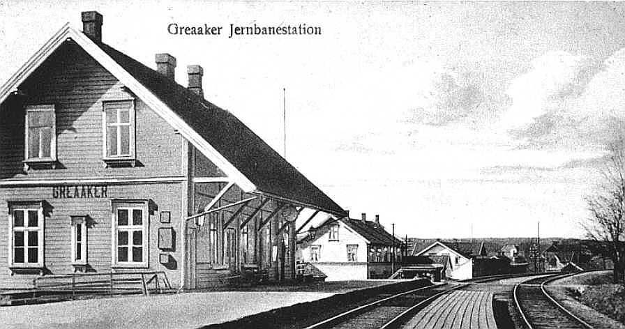 Greaaker Jernbanestation i 1910. Kilde: Norsk Jernbanemuseum