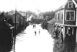 Oversvømmelse på Greåker i 1931