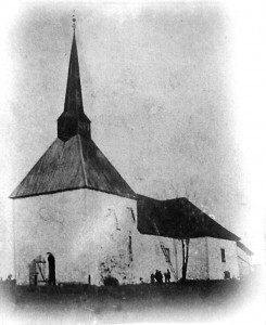 Bilde av Tune kirke fra 1860.