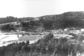 Tømmerlensa i Eidet i 1910