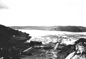 Tømmerlense i Eidet i 1910